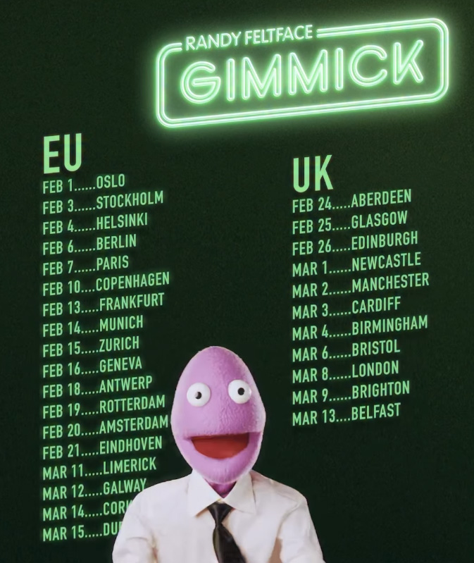 Randy Feltface Tour Poster 2026